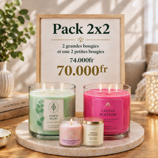 Pack 2x2 Bougies Parfumées